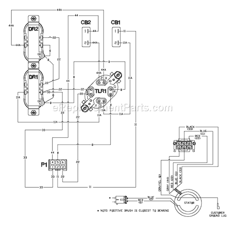 Page F Diagram and Parts List for 030208-1  Briggs and Stratton Generator